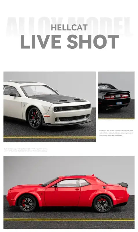 Dodge Challenger SRT Hellcat Redeye 1:24 – Metalowy Model Samochodu Muscularnego