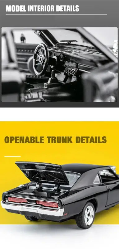 Dodge Charger 1970 1:32 – Metalowy Model z Efektami Dźwiękowymi i Świetlnymi
