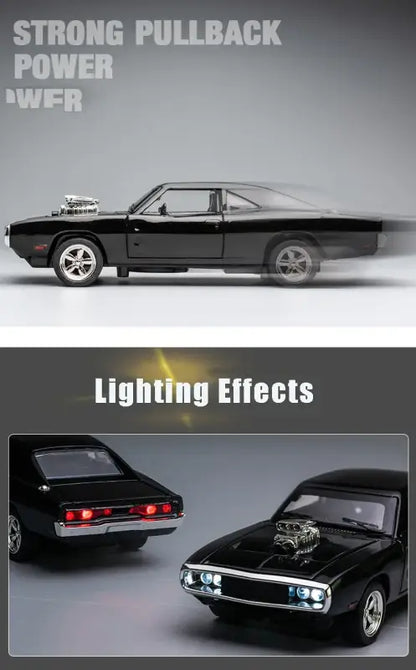Charger 1970 Classic 1:32 – Metalowy Model Samochodu z Dźwiękiem i Światłem Zabawka Kolekcjonerska Fast & Furious
