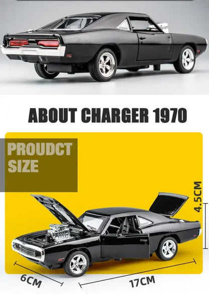 Charger 1970 Classic 1:32 – Metalowy Model Samochodu z Dźwiękiem i Światłem Zabawka Kolekcjonerska Fast & Furious