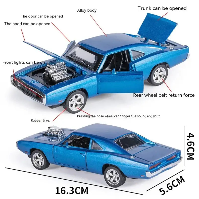 Charger 1970 1:32 – Metalowy Model Samochodu z Mechanizmem Cofania Zabawka dla Dzieci i Kolekcjonerów
