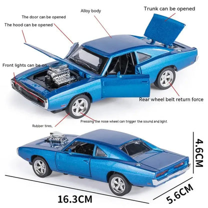 Charger 1970 1:32 – Metalowy Model Samochodu z Mechanizmem Cofania Zabawka dla Dzieci i Kolekcjonerów