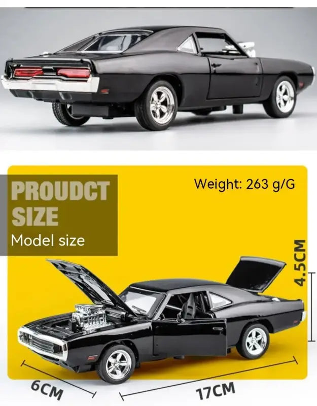 Charger 1970 1:32 – Metalowy Model Samochodu z Mechanizmem Cofania Zabawka dla Dzieci i Kolekcjonerów