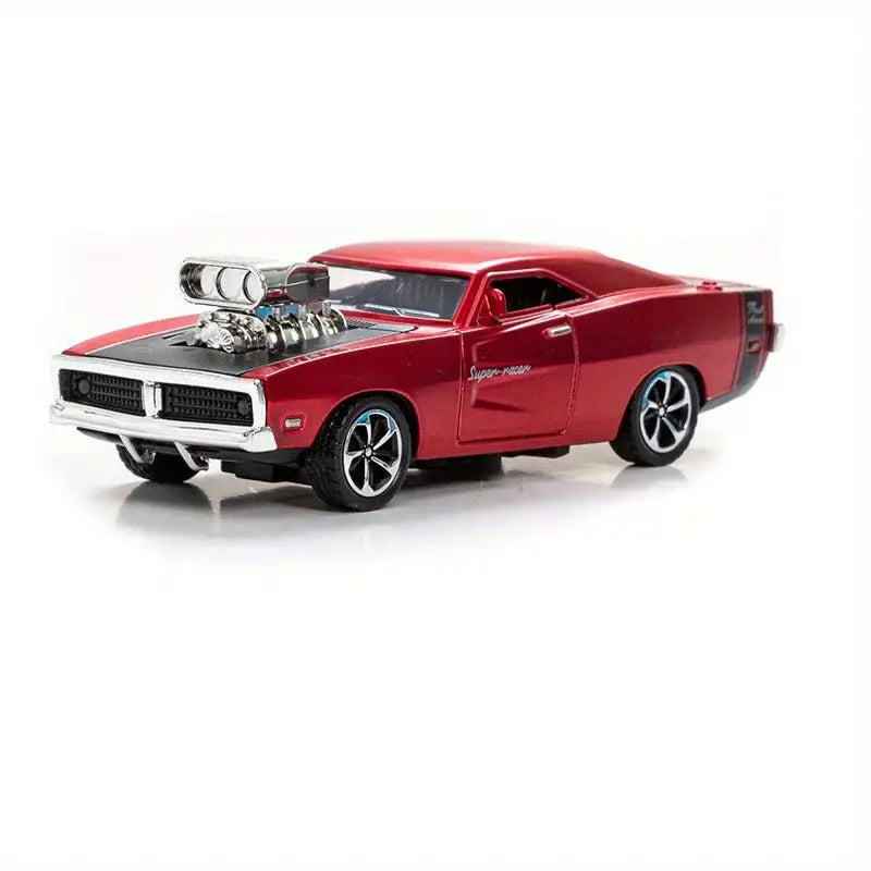 Dodge Sports Car 1:32 – Metalowy Model z Otwieranymi Drzwiami - Czerwony