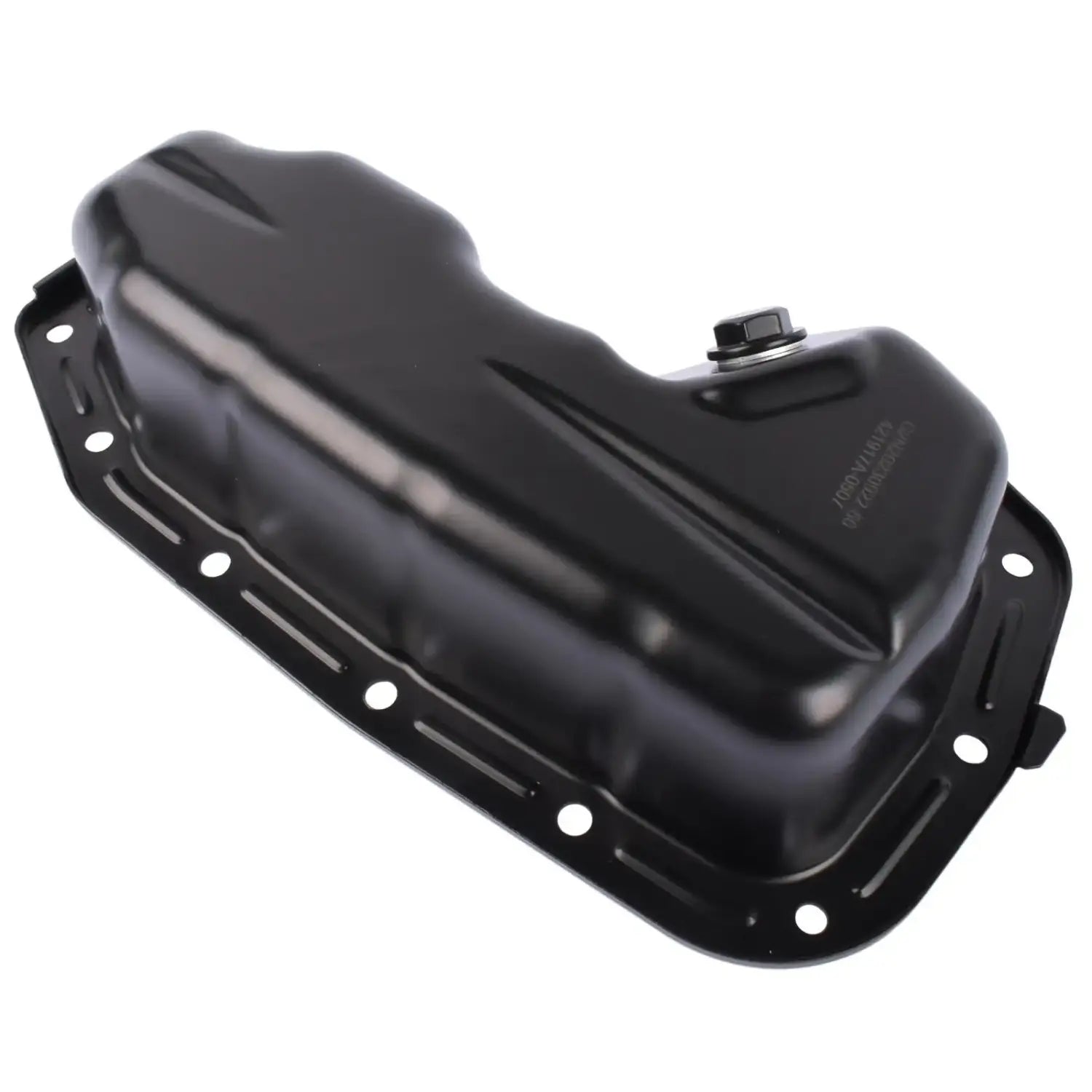 Czarny metalowy olejowy miska silnika ap01 z błyszczącym wykończeniem i zintegrowanym kołnierzem mocującym do dodge durango jeep grand cherokee flex lower