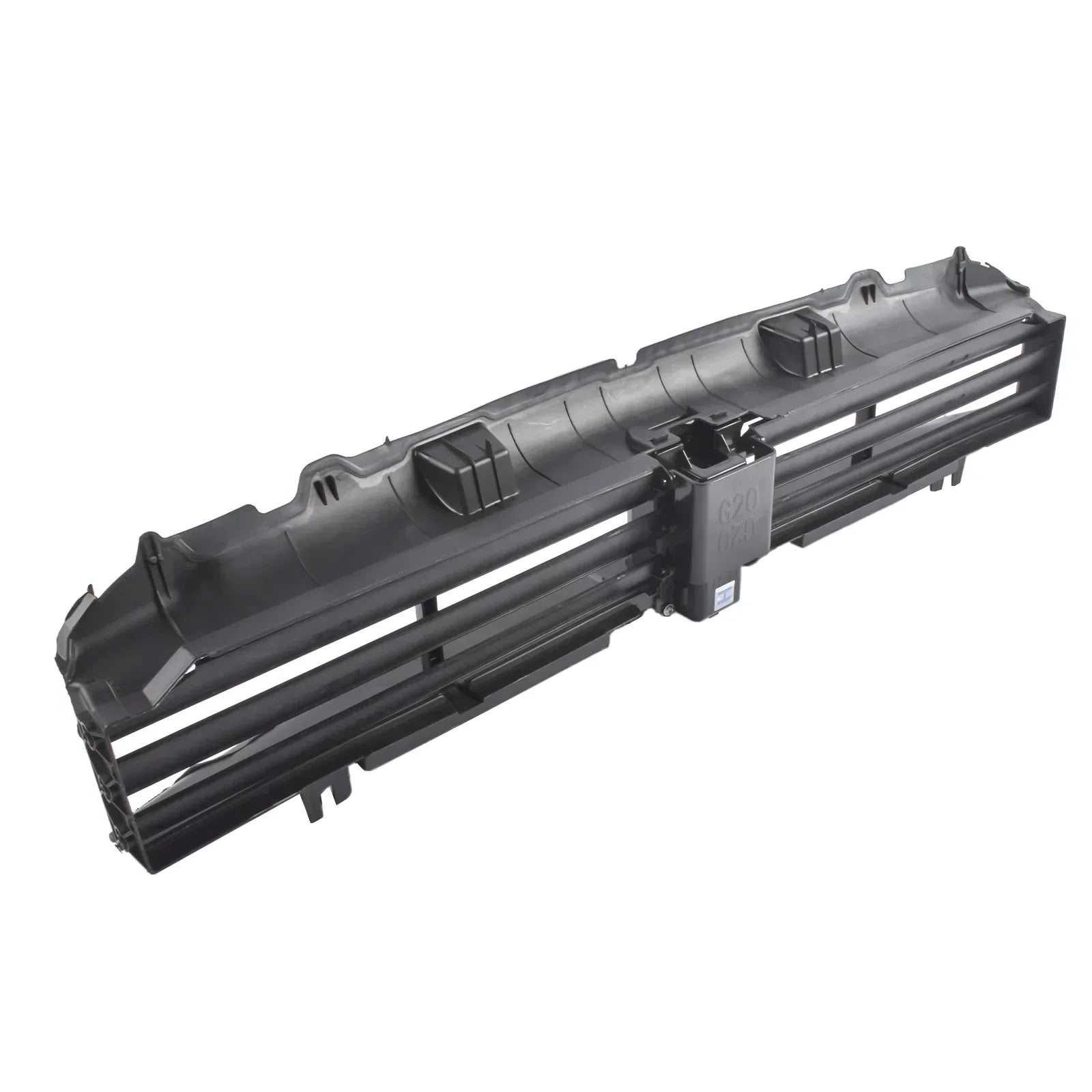 Czarny plastikowy przedni grill z klapami i centralnym mocowaniem do zestawu klap radiatora bmw g20 g21 m sport