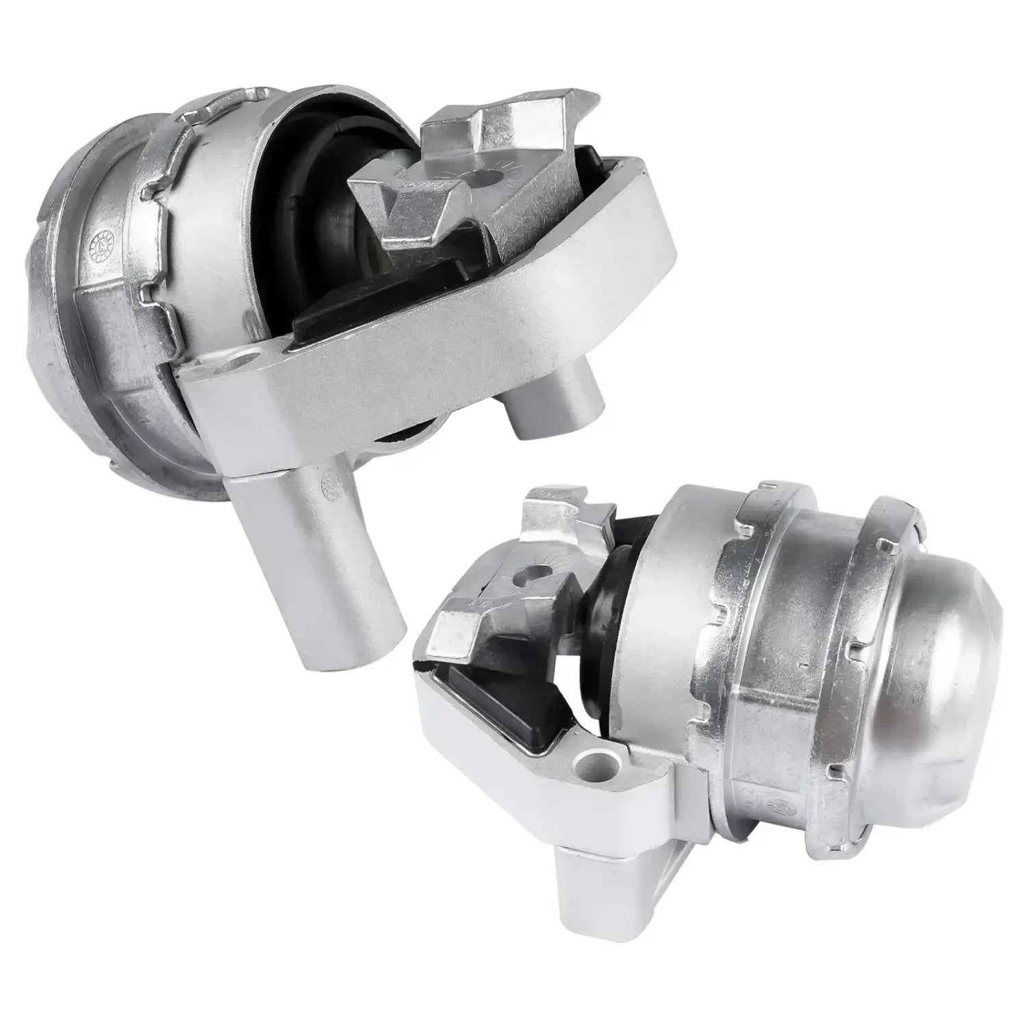Srebrne metaliczne mocowanie silnika 4h0199255t z czarnymi gumowymi tulejami do audi rs6 rs7 4.0l v8
