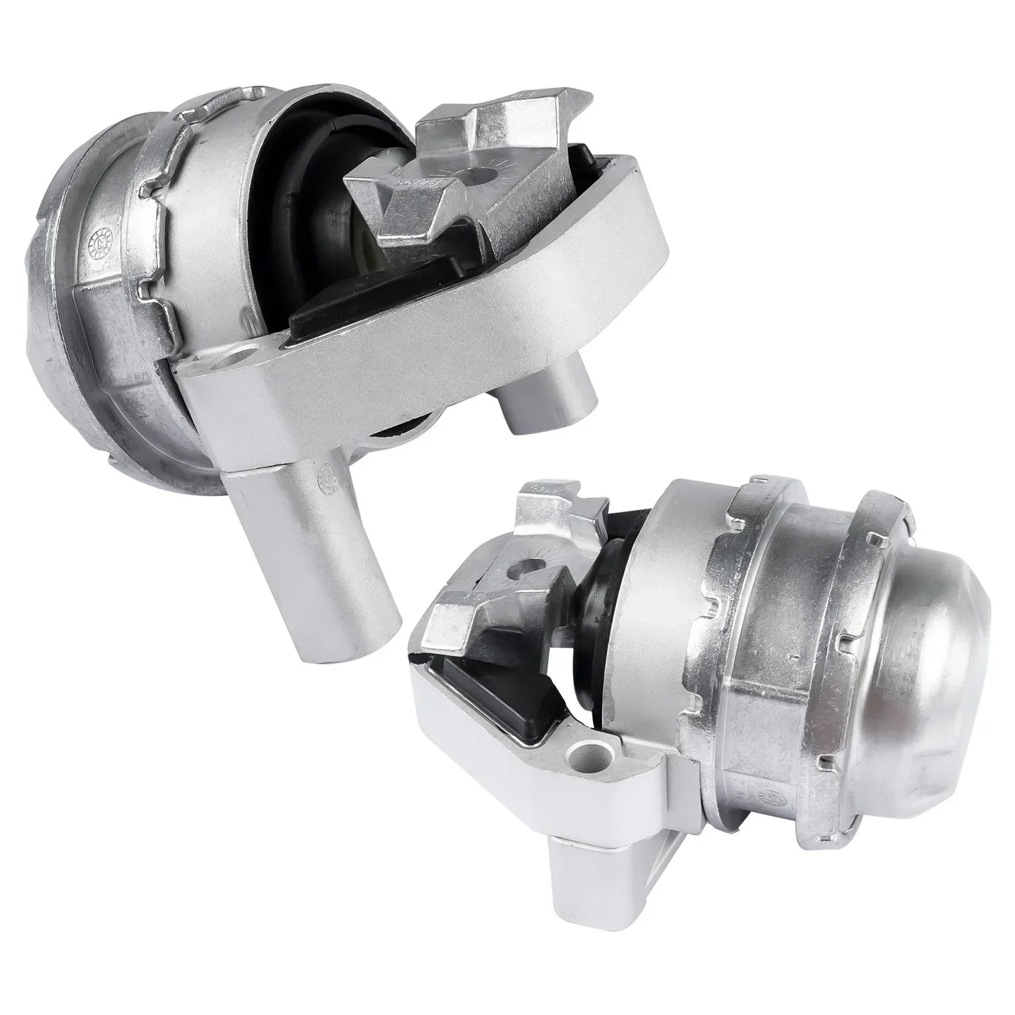 Srebrne metaliczne mocowanie silnika 4h0199255t z czarnymi gumowymi tulejami do audi rs6 rs7 4.0l v8