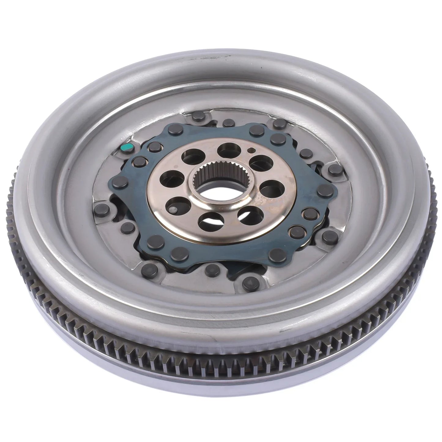 Srebrny metaliczny dwumasowy koło zamachowe ap01 z zębatką i dociskiem sprzęgła do audi a3 quattro 06j105266ae 06j105266ah