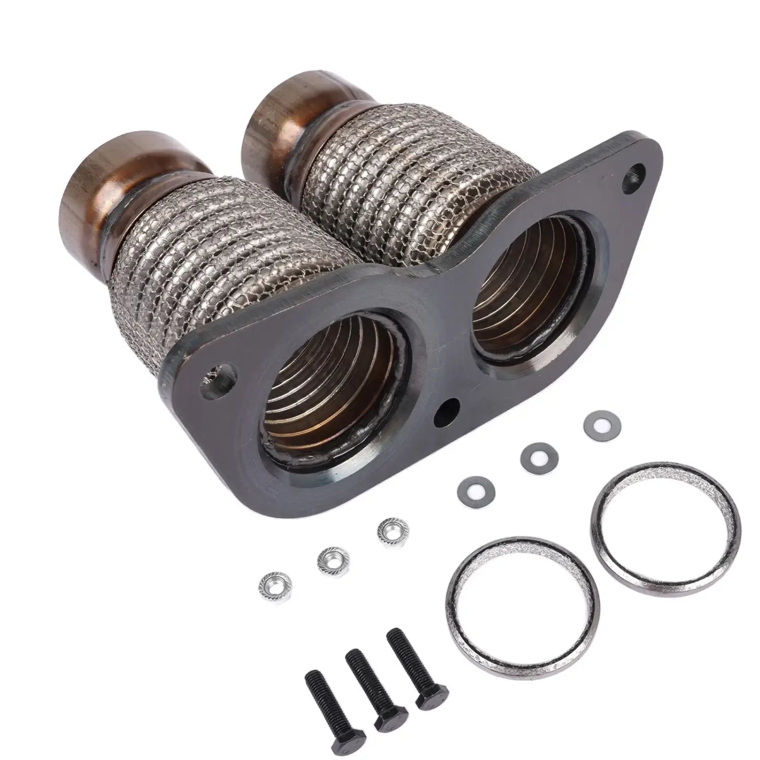 Metalowa pleciona uszczelka kolektora wydechowego z kołnierzem i akcesoriami do bmw e81 e87 e88 e90 e91 e92 e93