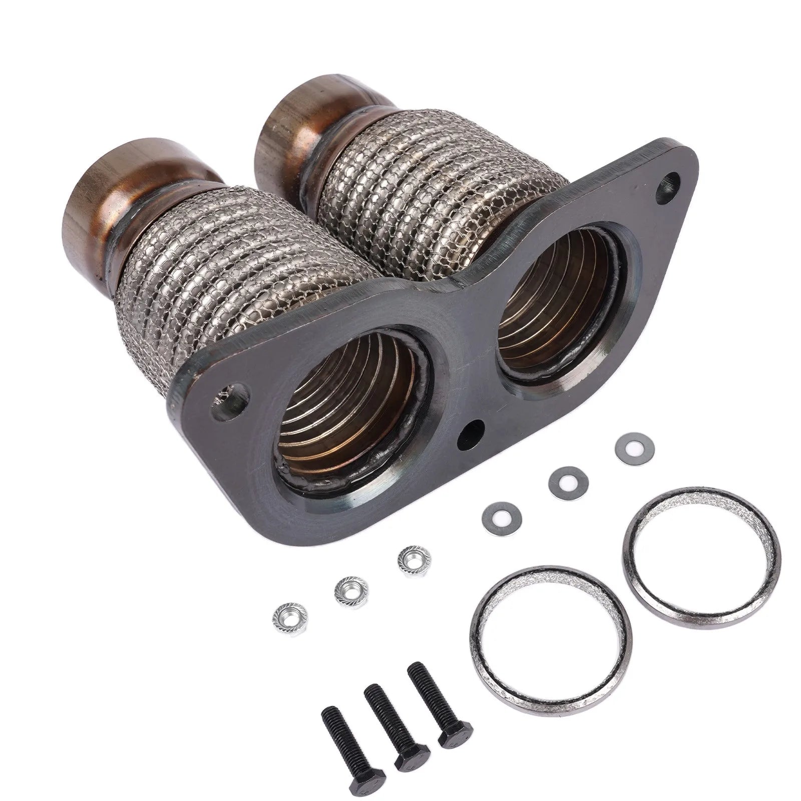 Metalowa pleciona uszczelka kolektora wydechowego z kołnierzem i akcesoriami do bmw e81 e87 e88 e90 e91 e92 e93