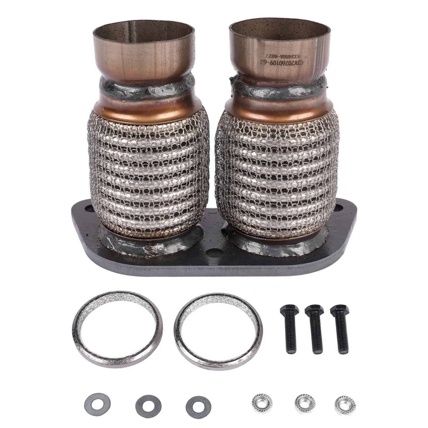 Metalowe elastyczne rury naprawcze do wydechu z miedzianymi końcówkami do bmw e81 e87 e88 e90 e91 e92 e93