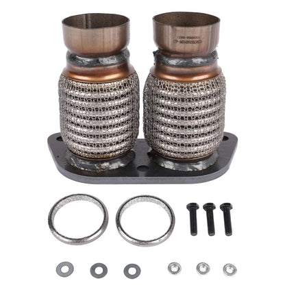 Metalowe elastyczne rury naprawcze do wydechu z miedzianymi końcówkami do bmw e81 e87 e88 e90 e91 e92 e93