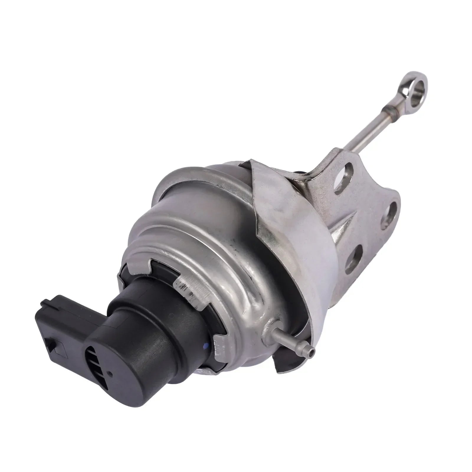 Silver metallic catalytic converter valve with black connector and bracket for iveco daily camion plate-forme châssis