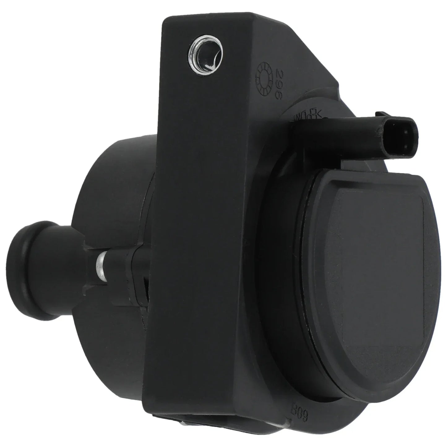 Czarna plastikowa pompa wody 5g0965567a z gumowym uchwytem i dwoma konektorami do audi a1 q2 vw golf