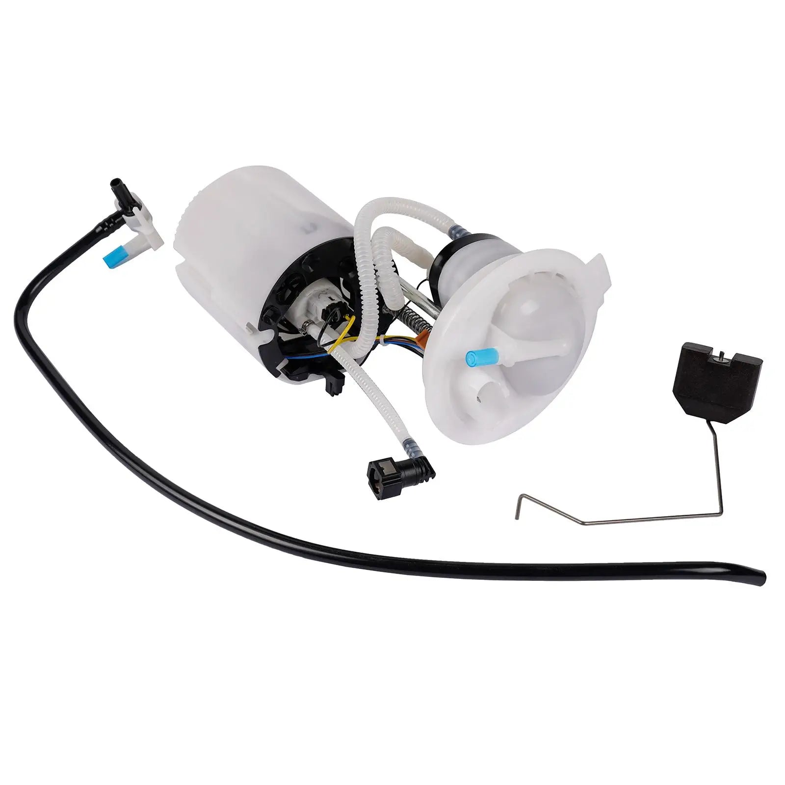 Biały plastikowy elektryczny zespół pompy paliwa z czarnymi wężami do vw volkswagen cc passat 3aa919051c e8738m fg1268 3aa919051l