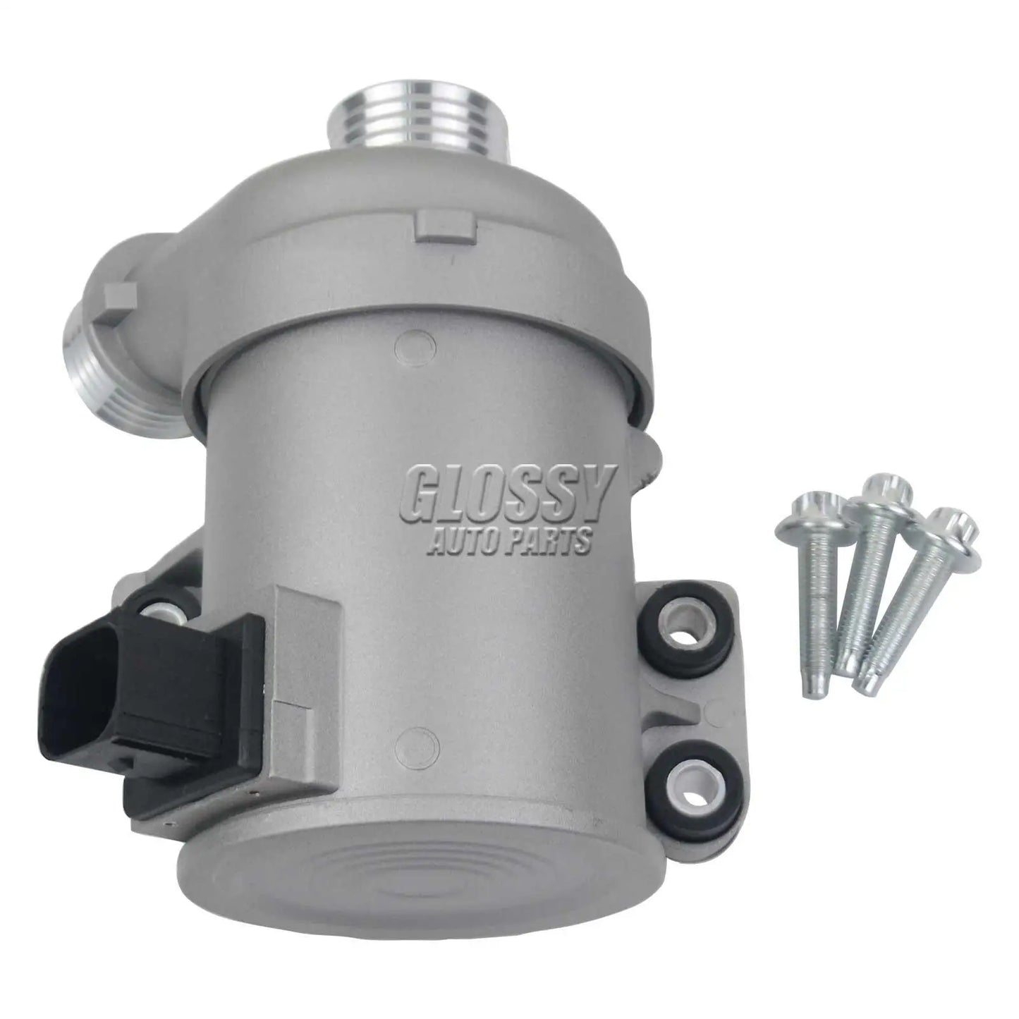 Szara plastikowo-metalowa elektryczna pompa wodna do bmw f20 f22 f87 z czarnym złączem elektrycznym glossy auto parts