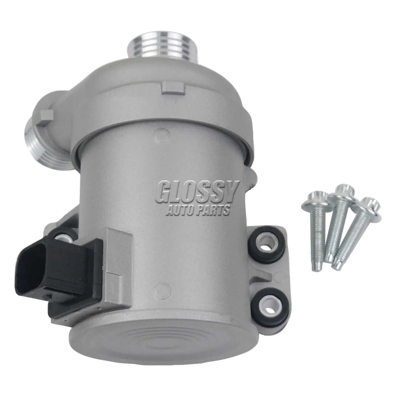 Szara plastikowo-metalowa elektryczna pompa wodna do bmw f20 f22 f87 z czarnym złączem elektrycznym glossy auto parts