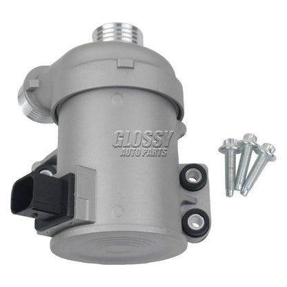 Szara plastikowo-metalowa elektryczna pompa wodna do bmw f20 f22 f87 z czarnym złączem elektrycznym glossy auto parts