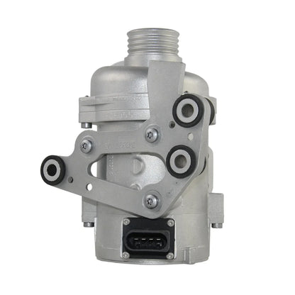 Srebrna metaliczna pompka wody elektryczna z czarnymi uszczelkami do bmw serii 5 f10 f11 xdrive 28i