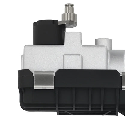 Elektryczny siłownik turbosprężarki audi a4 i a6 2.7 tdi czarno-srebrny elektryczny turbocharger actuator z metalicznym wykończeniem