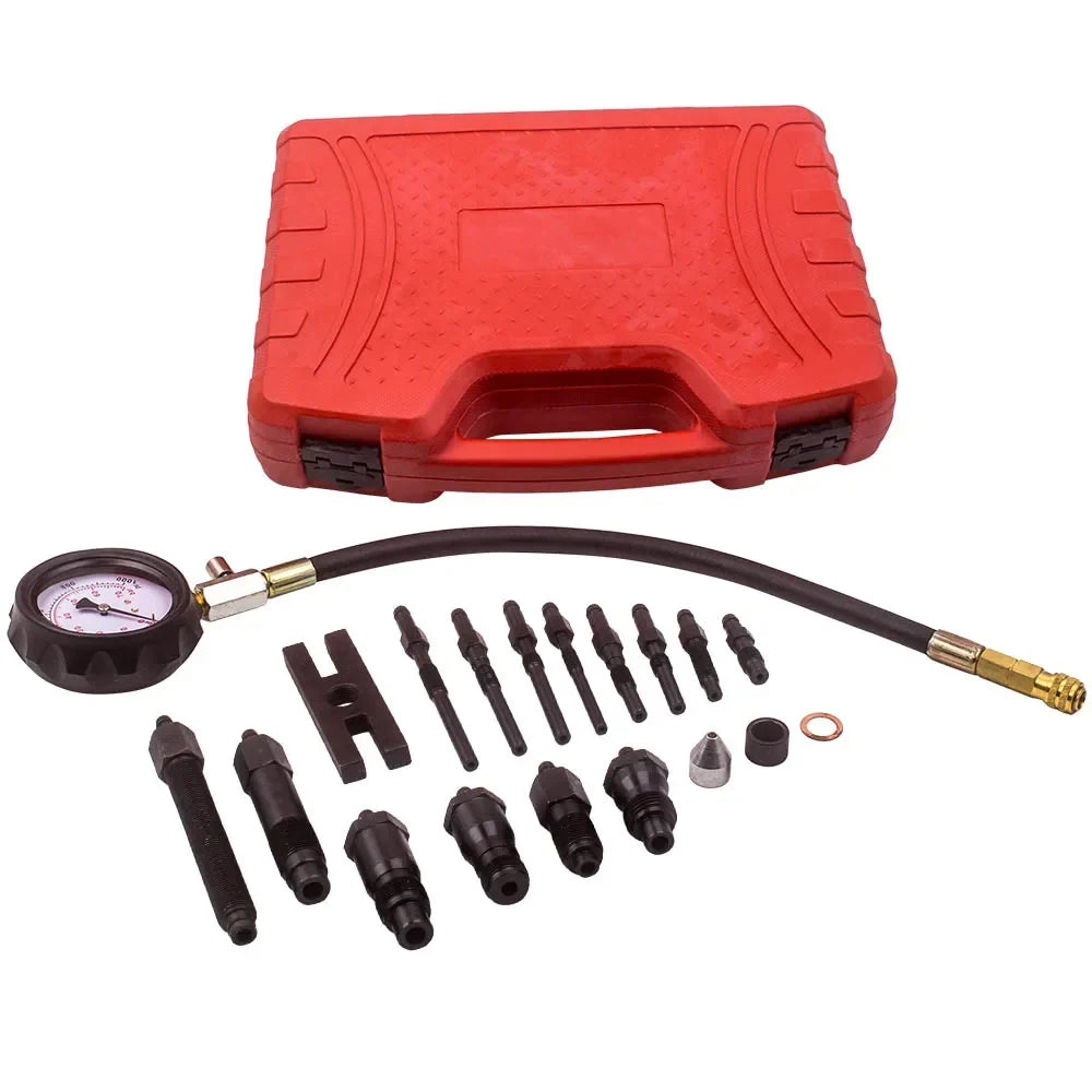 Tester kompresji silnika Diesla 0–1000 PSI z adapterami