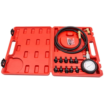 Motor Oljetryck Test Kit Tester Bil Garage Verktyg Olje Switch Port Adapters