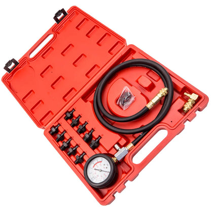 Motor Oljetryck Test Kit Tester Bil Garage Verktyg Olje Switch Port Adapters