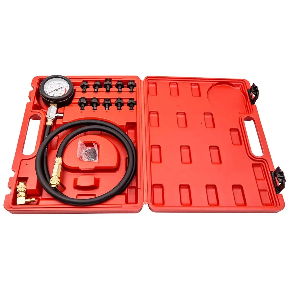 Motor Oljetryck Test Kit Tester Bil Garage Verktyg Olje Switch Port Adapters