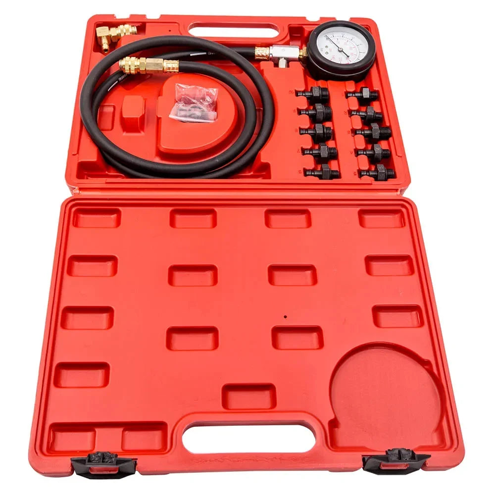 Motor Oljetryck Test Kit Tester Bil Garage Verktyg Olje Switch Port Adapters
