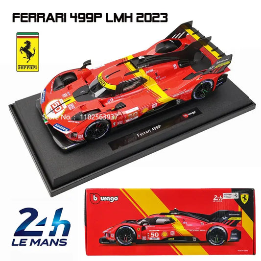 Ferrari 499P LMH 2023 1:18 – Metalowy Model Wyścigowy dla Chłopców