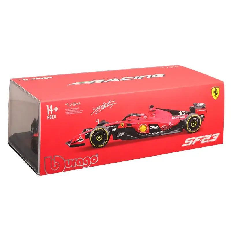 1:24 Ferrari SF23 2023 F1 Metalowy Model Wyścigowy Charles Leclerc Carlos Sainz