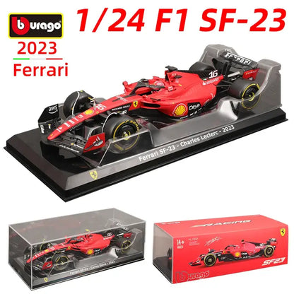 1:24 Ferrari SF23 2023 F1 Metalowy Model Wyścigowy Charles Leclerc Carlos Sainz