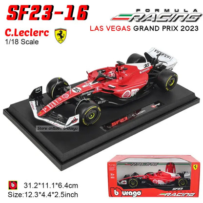 Model Wyścigowy Ferrari SF23 F1 2023 1:18 Metalowa Replika - 2023 SF23-16 LV