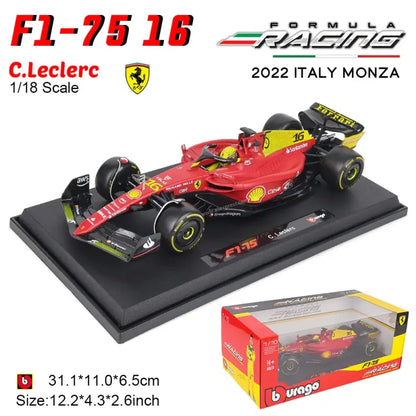 Model Wyścigowy Ferrari SF23 F1 2023 1:18 Metalowa Replika - 2022 SF75-16 MZ