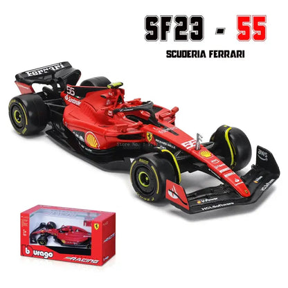 1:43 Ferrari SF24 SF23 F1 Metalowy Model Samochodu Wyścigowego Kolekcjonerski Leclerc Sainz Jr - 2023 SF23-55 1