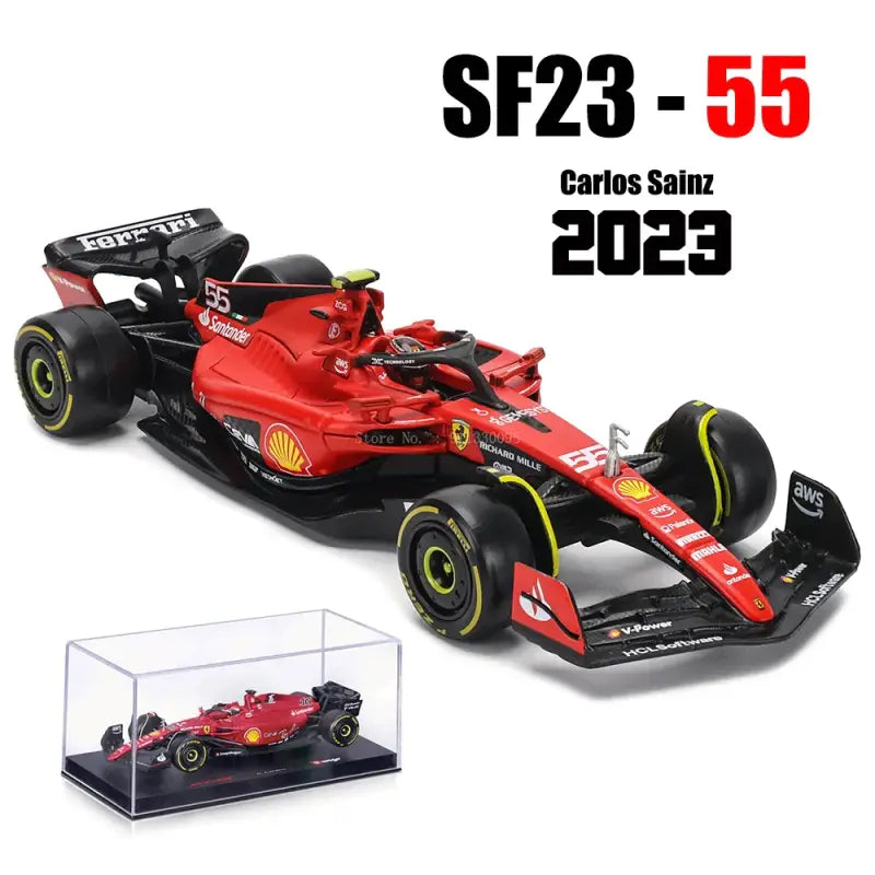 1:43 Ferrari SF24 SF23 F1 Metalowy Model Samochodu Wyścigowego Kolekcjonerski Leclerc Sainz Jr - 2023 SF23-55