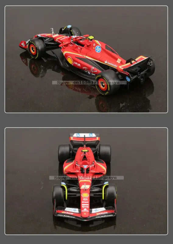 1:43 Ferrari SF24 SF23 F1 Metalowy Model Samochodu Wyścigowego Kolekcjonerski Leclerc Sainz Jr