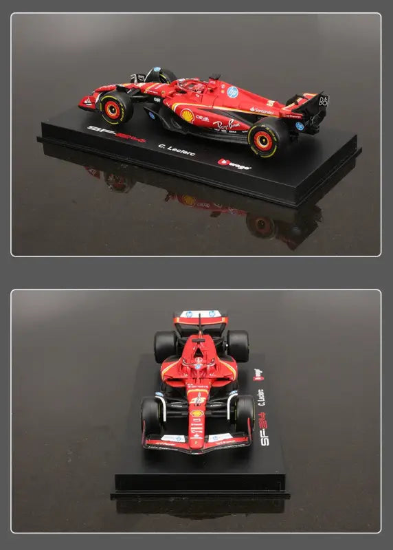 1:43 Ferrari SF24 SF23 F1 Metalowy Model Samochodu Wyścigowego Kolekcjonerski Leclerc Sainz Jr