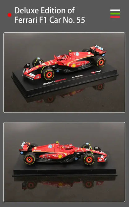 1:43 Ferrari SF24 SF23 F1 Metalowy Model Samochodu Wyścigowego Kolekcjonerski Leclerc Sainz Jr