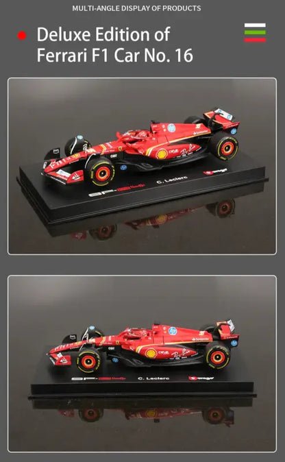 1:43 Ferrari SF24 SF23 F1 Metalowy Model Samochodu Wyścigowego Kolekcjonerski Leclerc Sainz Jr