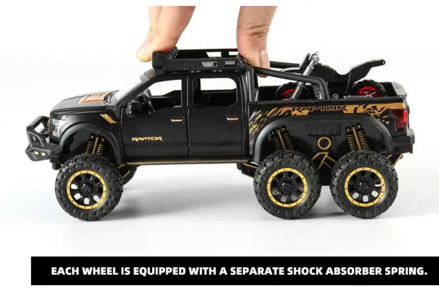 Ford F150 Raptor 1:24 Metalowy Model Pickup Niebieski Zabawka 3 +