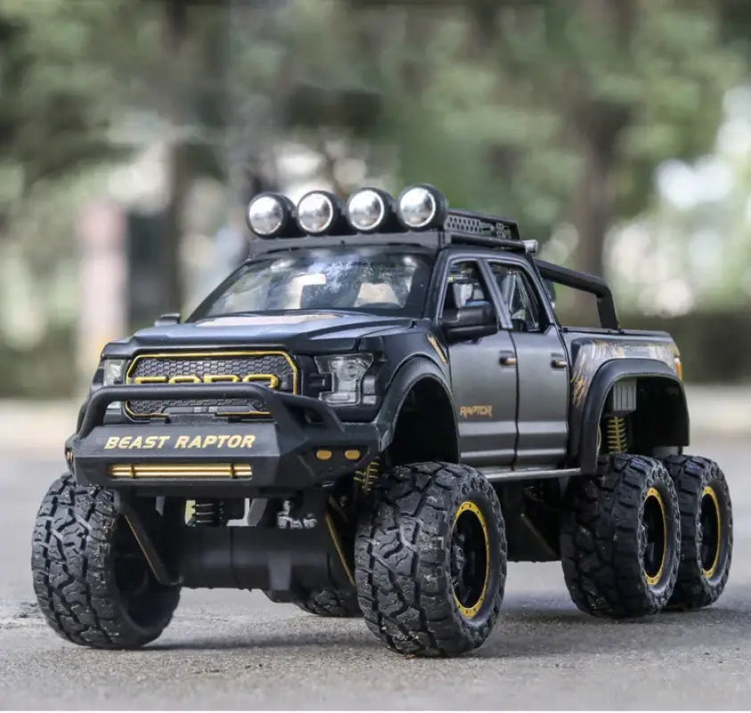 Ford F150 Raptor 1:24 Metalowy Model Pickup Niebieski Zabawka 3 +