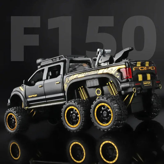 Ford F150 Raptor 1:24 Metalowy Model Pickup Niebieski Zabawka 3 +