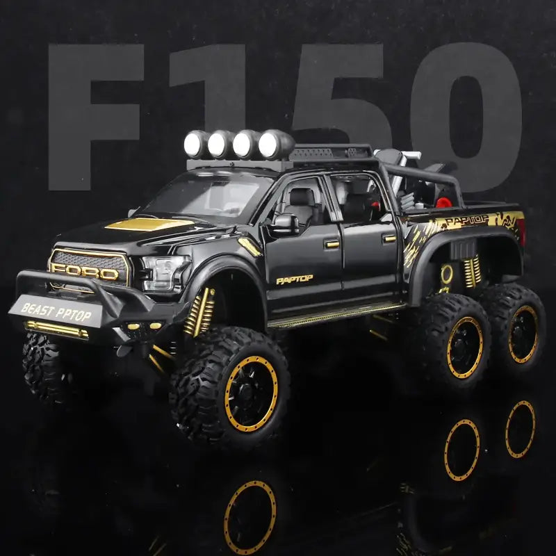 Ford F150 Raptor 1:24 Metalowy Model Pickup Niebieski Zabawka 3 +