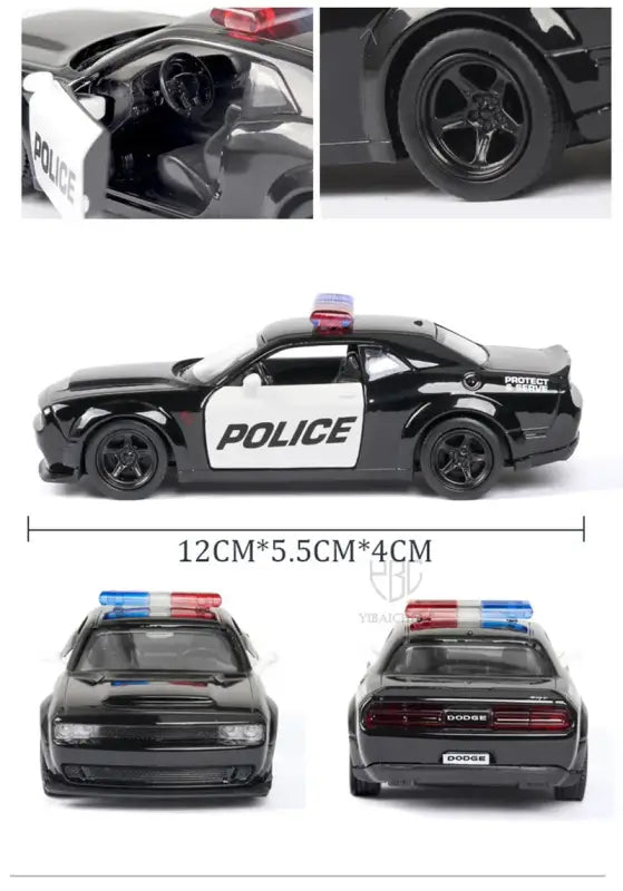 Ford Lamborghini Challenger 1/36 – Model Policyjny z Mechanizmem Cofania Zabawka dla Chłopca