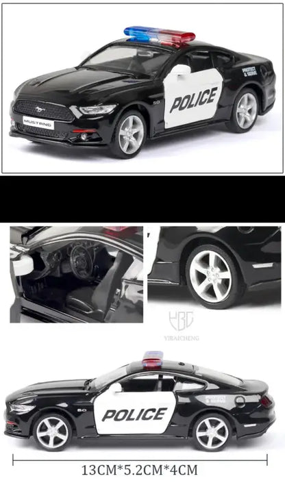 Ford Lamborghini Challenger 1/36 – Model Policyjny z Mechanizmem Cofania Zabawka dla Chłopca
