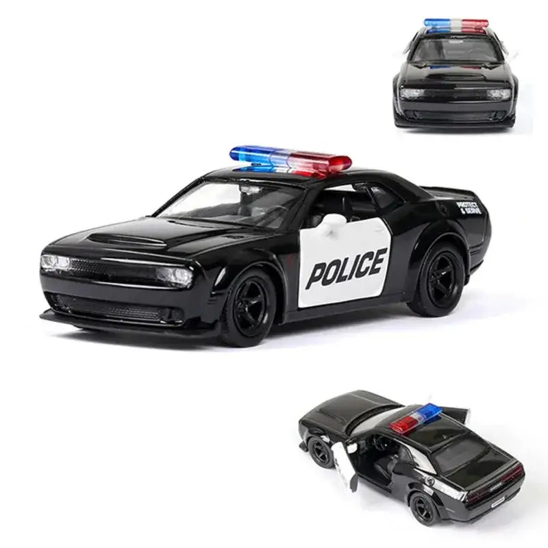 Ford Lamborghini Challenger 1/36 – Model Policyjny z Mechanizmem Cofania Zabawka dla Chłopca