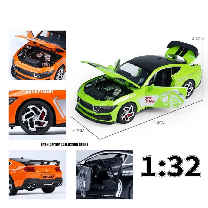 Mustang GT500 1:32 Metalowy Model Fast & Furious Z Dźwiękiem i Światłem - Czarny bez pudełka