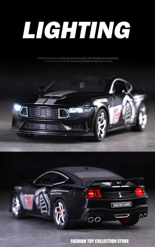 Mustang GT500 1:32 Metalowy Model Fast & Furious Z Dźwiękiem i Światłem - Czarny bez pudełka